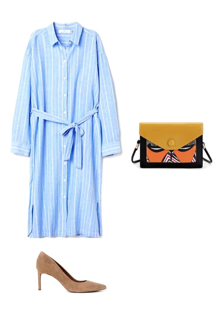 Look con vestido camisero