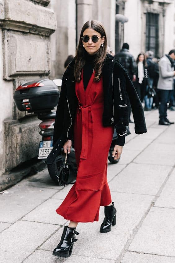 Cómo combinar un vestido rojo? 17 Looks