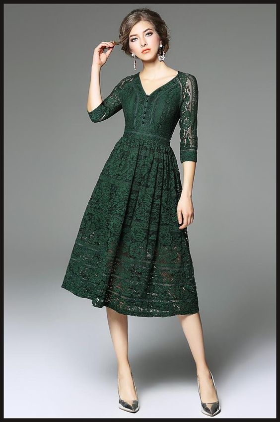 Cómo Combinar un Vestido Verde? — [ 21 Looks ]