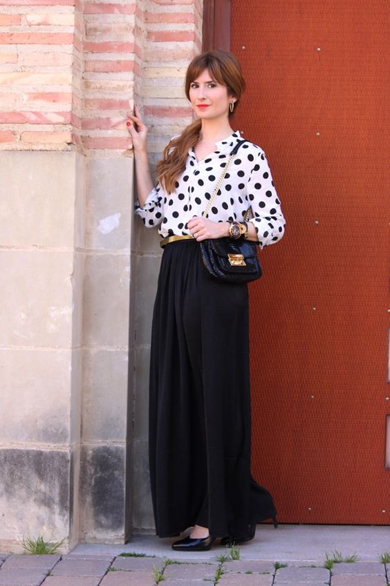 Cómo Combinar una Falda Larga — 16 Looks