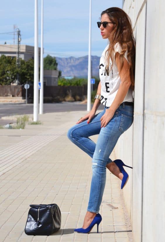 Cómo Combinar Zapatos Azules? — [20 Looks]