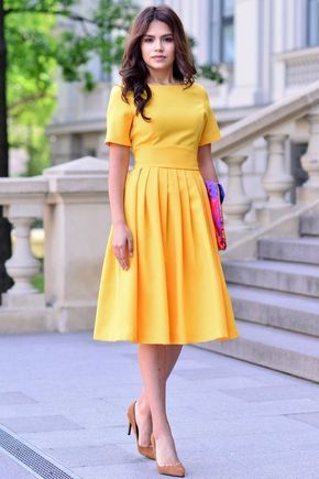 Cómo Combinar un Vestido Amarillo? — [ 20 Looks ]