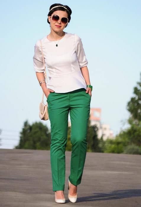 Mus Intermedio Color de malva Cómo Combinar un Pantalón Verde? – [20 Looks]