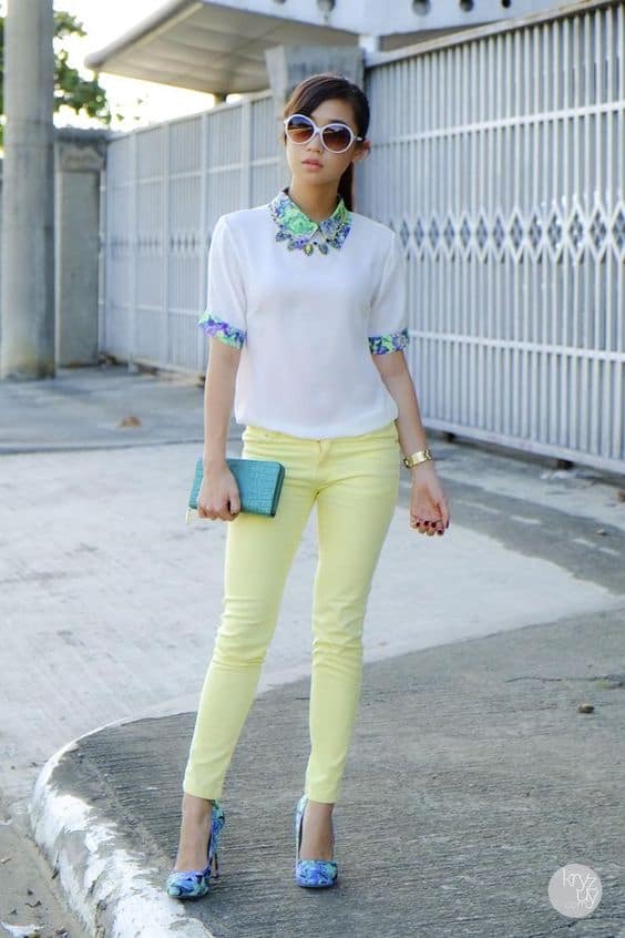 محترم بالخط العريض إقطاعي outfit pantalon amarillo mujer - newhongfa.com