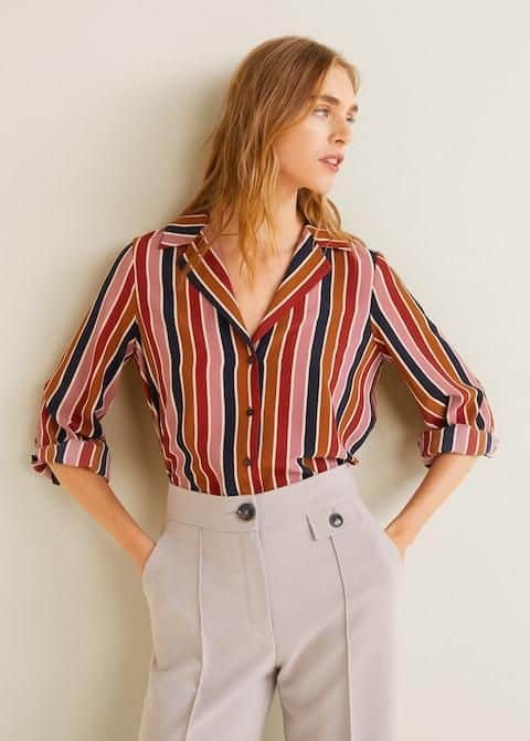 Camisa a rayas para un look vintage