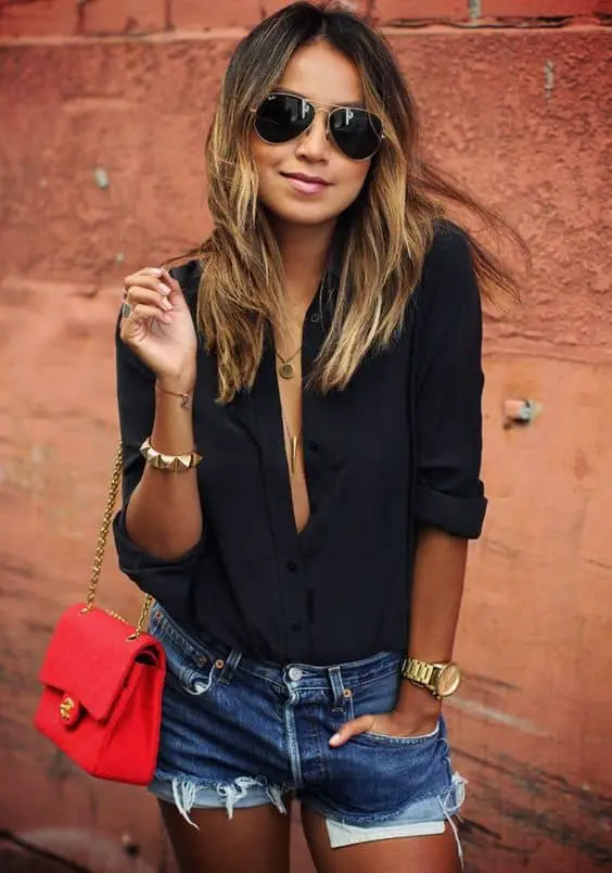 Camisa negra para un look urbano y sexy