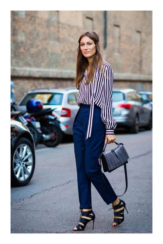 Camisa a rayas para un look cómodo pero chic